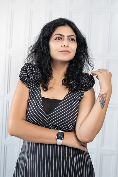 Monochrome Bloom Dress