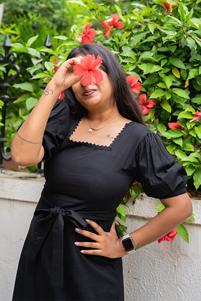 Black Whisper Long Dress