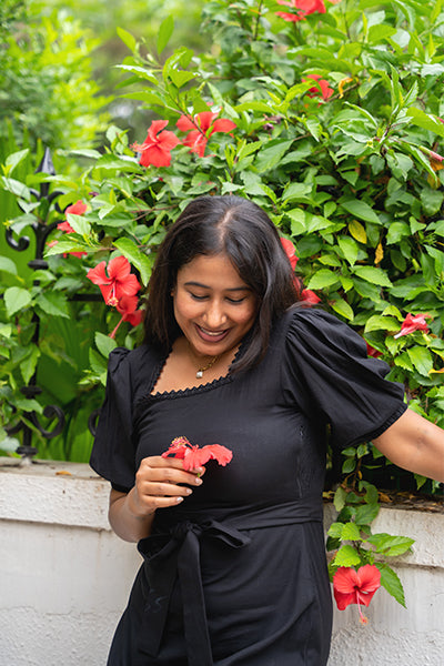 Black Whisper Long Dress