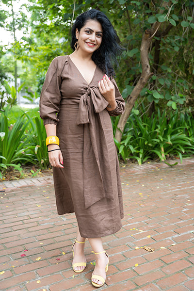 Mocha Bloom Dress