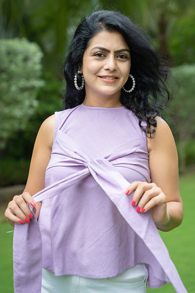 Lilac Knotty Top