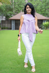 Lilac Knotty Top